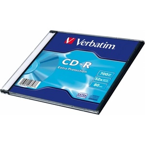 Verbatim Оптичен носител CD-R media 700MB, Verbatim, 52x, 1бр