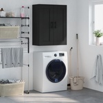 vidaXL Стенен шкаф черен 69, 5x34x90 см инженерно дърво (830405)