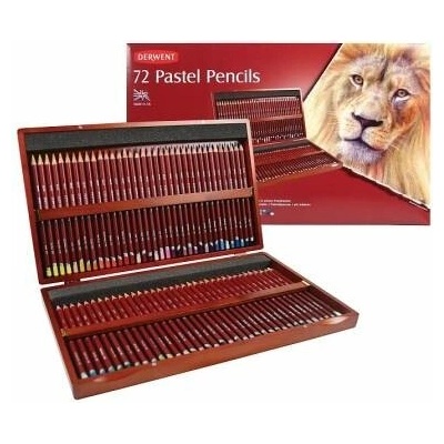 Derwent Pastel Pencils 72ks dřevěný kufřík