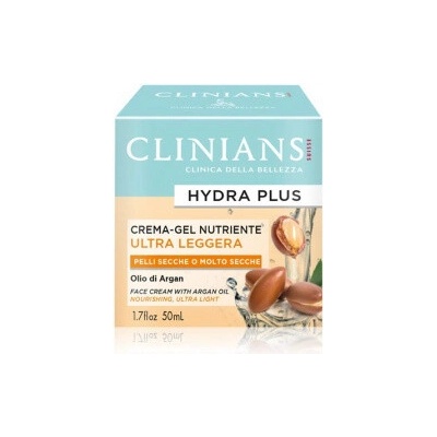 Clinians Hydra Plus Nourishing Face Gel Cream Argan Oil and Rose Water výživný ultra lehký krémový gel 50 ml