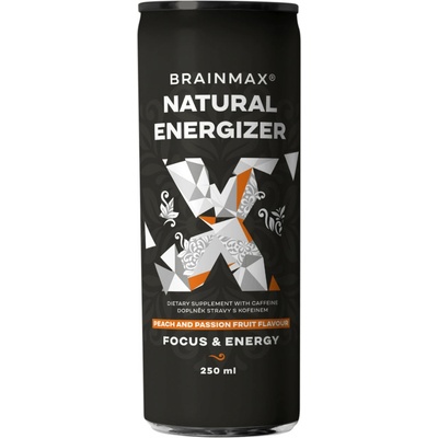 BrainMax Natural Energizer Broskev Marakuja 250 ml – Zbozi.Blesk.cz