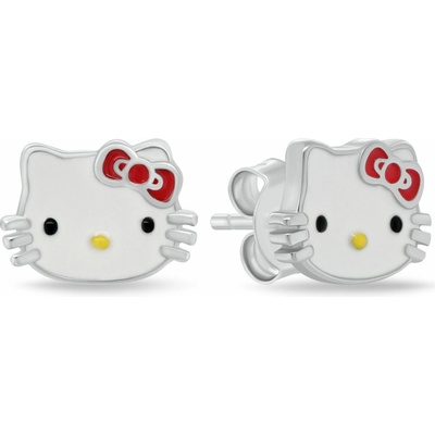 Brilio Silver Strieborné náušnice kôstky Hello Kitty EA1210W