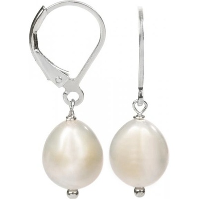 Jwl Jewellery náušnice strieborné s bielou perlou JL0148