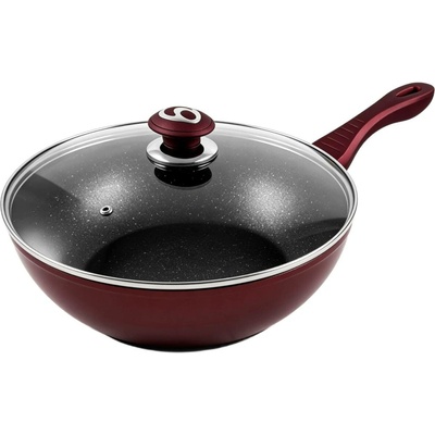 Royal Kitchen hluboká pánev Wok 30cm granitová (mramorová) s poklicí 24072