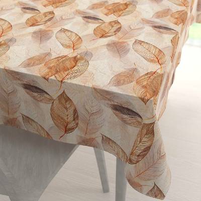 Biante obdélníkový ubrus Elen PM-133 Hnědo-béžové listy na režném 60x100cm