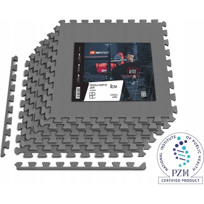 Hop-Sport Eva Podložka puzzle 60 x 60 x 1 cm černo / bílo / šedá 9ks – Zboží Dáma