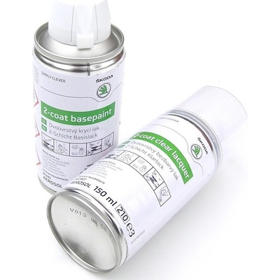 Škoda Auto Barva Škoda stříbrná Diamond metalíza F7T/1B1B + dvouvrstvý bezbarvý lak (150 ml + 150 ml)
