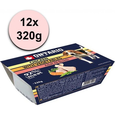 Ontario Adult Dog Chicken with Vegetable 12 x 320 g