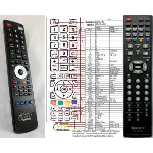 GENERAL MOBILETV STV19DVDT - съвместимо дистанционно управление на марката General (STV19DVDT) Дистанционно