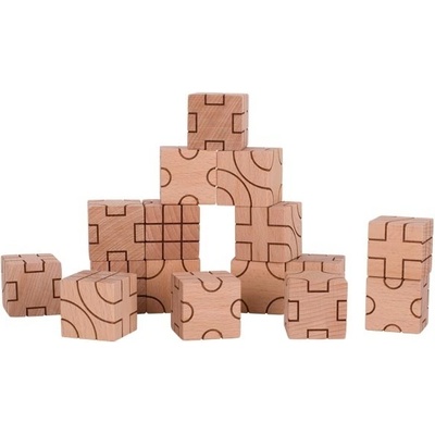 Goki Stavebné kocky Geometria 16 ks