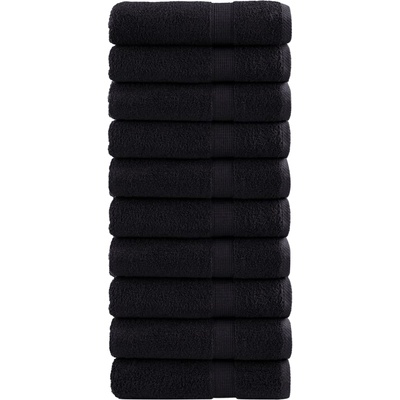 vidaXL Премиум хавлиени кърпи SOLUND 10 бр зелени 100x150 см 600 gsm (137433)