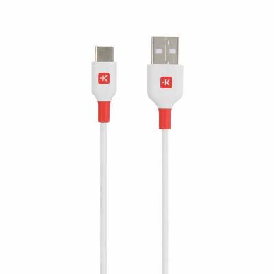 Кабел Skross, USB-C - USB-A 2.0 мъжко, 1.2м, Бял (SKCA0002A-C120CN)