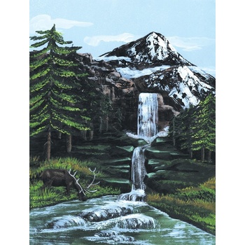 Maľovanie podľa čísiel na plátno Horský vodopád