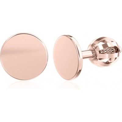 Couple Minimalistické náušnice IDOL Circle růžové zlato Šroubek 585-66-3-0579.4C00.0.00.000.05