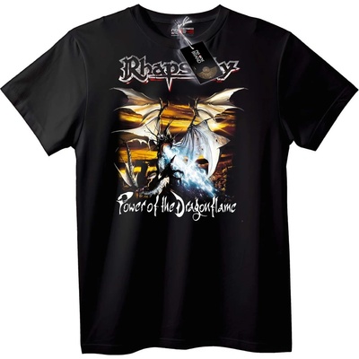 NOONEBRAND Rhapsody Power of the Dragon Flame T-Shirt - 2XL, Black