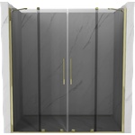 Mexen Velar Duo плъзгащи се душ врати 180 см, графит, златно - 871-180-000-42-50 (871-180-000-42-50)