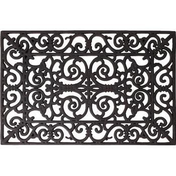 ESSCHERT DESIGN BEST FOR BOOTS obdelníková s ornamenty černá 70 x 45 cm