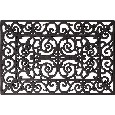 ESSCHERT DESIGN BEST FOR BOOTS obdelníková s ornamenty černá 70 x 45 cm