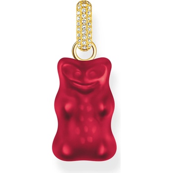 Thomas Sabo PE967 414 10 Large gold-plated red Goldbears pendant with stones