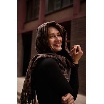 Moodo Шал в леопардов принт кафяв Moodo Moodo | Kafyav | ЖЕНИ | ЕДИН РАЗМЕР