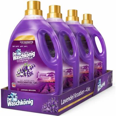 Waschkönig prací gel Universal Lavendel Kroatien limited 4 x 3,305 l 110 PD