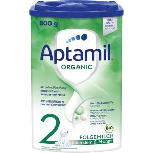Aptamil Преходно мляко Aptamil - Organic 2, 6-12 месеца, опаковка 800 g (4NCMIMLAP00O20800D) - ozone