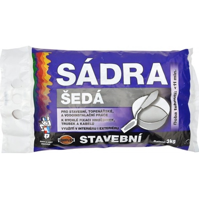 Uniflex sádra šedá, stavební, 3 kg