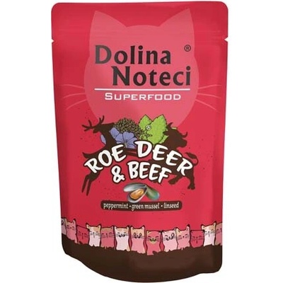 Dolina Noteci Superfood srnčie a hovädzie mäso 80% mäsa 85 g
