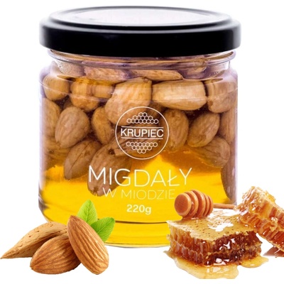 Mandle v mede 220 g agátový med KRUPIEC