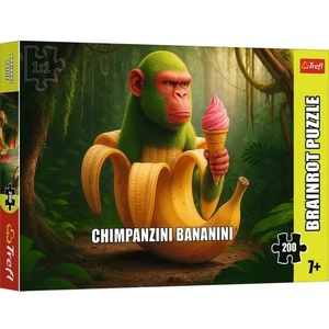 Trefl Пъзел 200 бр BrainRots, Chimpanzini Bananini (13307)