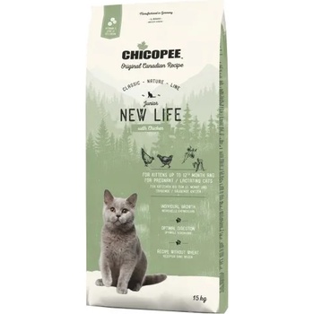 Chicopee Chicopee Classic Nature Line Kitten - пълноценна храна за подрастващи котки от всички породи, до 1 година, БЕЗ ГЛУТЕН, с птици, 15 кг