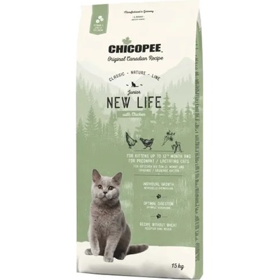 Chicopee Chicopee Classic Nature Line Kitten - пълноценна храна за подрастващи котки от всички породи, до 1 година, БЕЗ ГЛУТЕН, с птици, 15 кг
