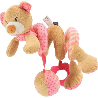 Baby Mix Alexis spirála plyšová medvídek růžová