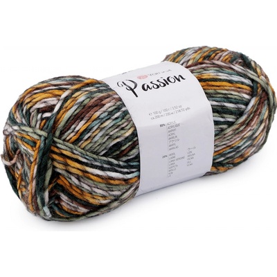 Prima-obchod Pletací příze Passion 100 g, barva 4 (1242) zelená