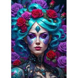 Enjoy - Puzzle Gothic Flowers Portrait - 1 000 piese