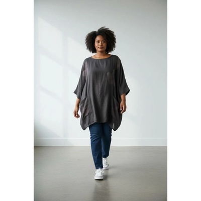 Tunika s oversized střihem černá