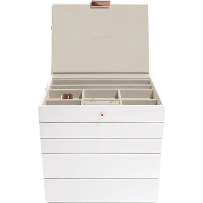 Stackers Ковчеже за бижута Stackers пет елемента cлassic бяло-розово-златно (74186)