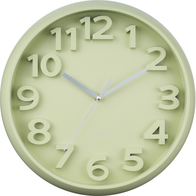 Karlsson Elevated Classic Numbers стенен часовник, пастелно зелен (KA6052GR)
