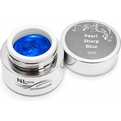 NL nails professional Uv Led perleťový barevný gel Pearl sharpp blue 5ml