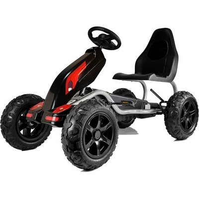 Mamido šliapací motokára s nafukovacími kolesami Monster čierna