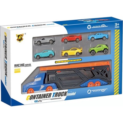 Felyx Toys Автовоз Felyx Toys - С повдигаща се платформа и 6 коли (ZY1237861)