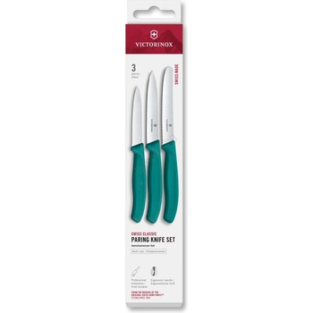 Image 1 of Victorinox - Комплект от 3 кухненски ножа за зеленчуци SWISS CLASSIC, тюркоазен (GG743)