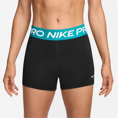 Nike Дамски къси панталони Nike Pro Three Inch Shorts Womens - Blk/Cactus/Wht