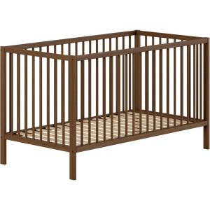 Vipack Кафяво детско креватче 70x140 cm от масивен бук с подвижна странична част/с регулируема височина Dino - Vipack (DIBB7008)