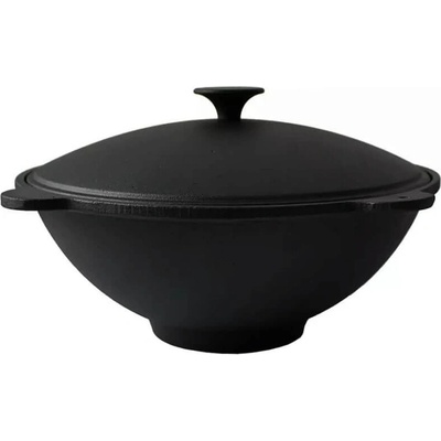 Home Cook Liatinový wok s pokrievkou so 4 úchytmi AZIA 51 cm