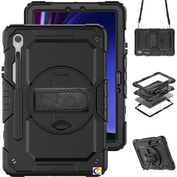 Samsung Galaxy Tab S10 FE Hybrid Tablet Case with Hand Grip & Strap TPU Силиконов Калъф и Протектор