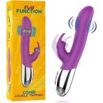  Вибратор с клитор стимулатор, двойно потупване, 21см. - Combi Dual Tapping (D-232437)