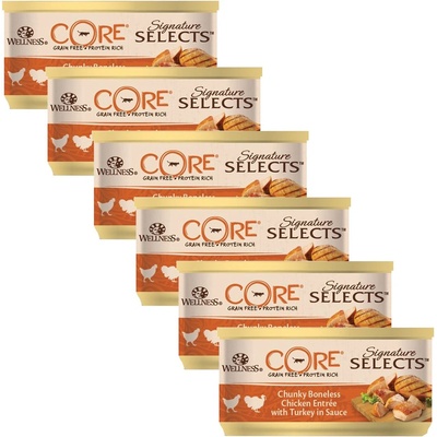 Wellness Core Signature Selects Chunky Chicken & Turkey 6 x 79 г