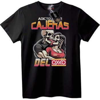 NOONEBRAND Тениска OXXO Cashier Addict - 2XL, Black