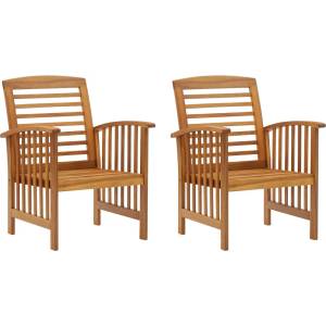 vidaXL Градински столове, 2 бр, акация масив (310256)